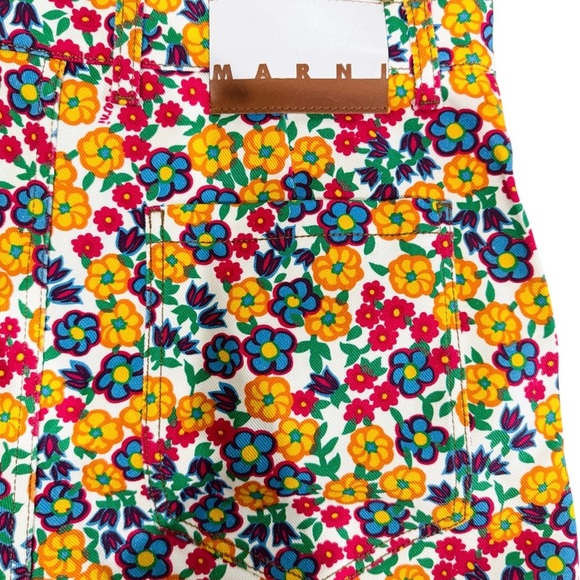Marni high waisted Multicolour Cropped denim Floral Trousers EUC - Picture 7 of 16